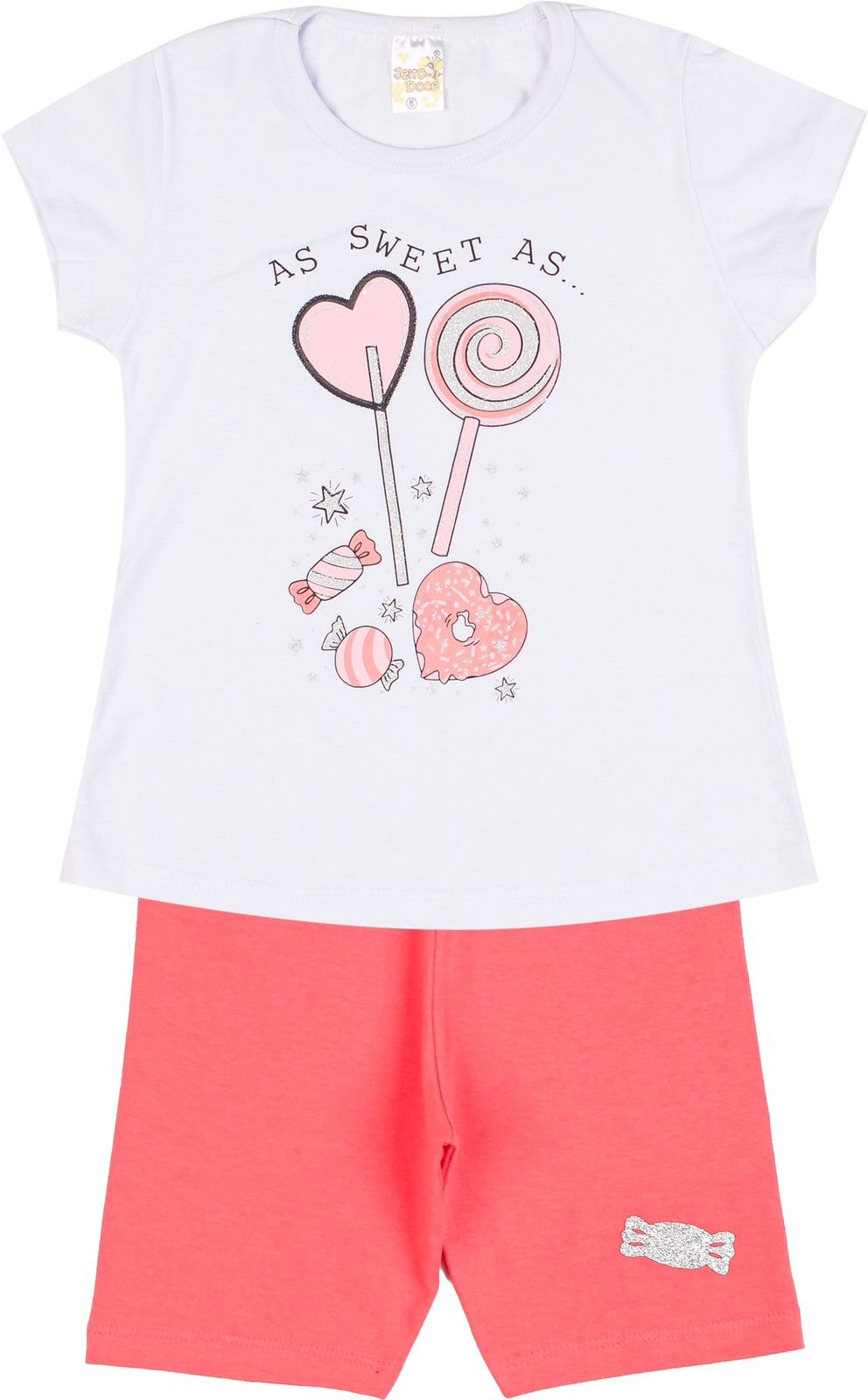 01 conjunto menina verao com glitter