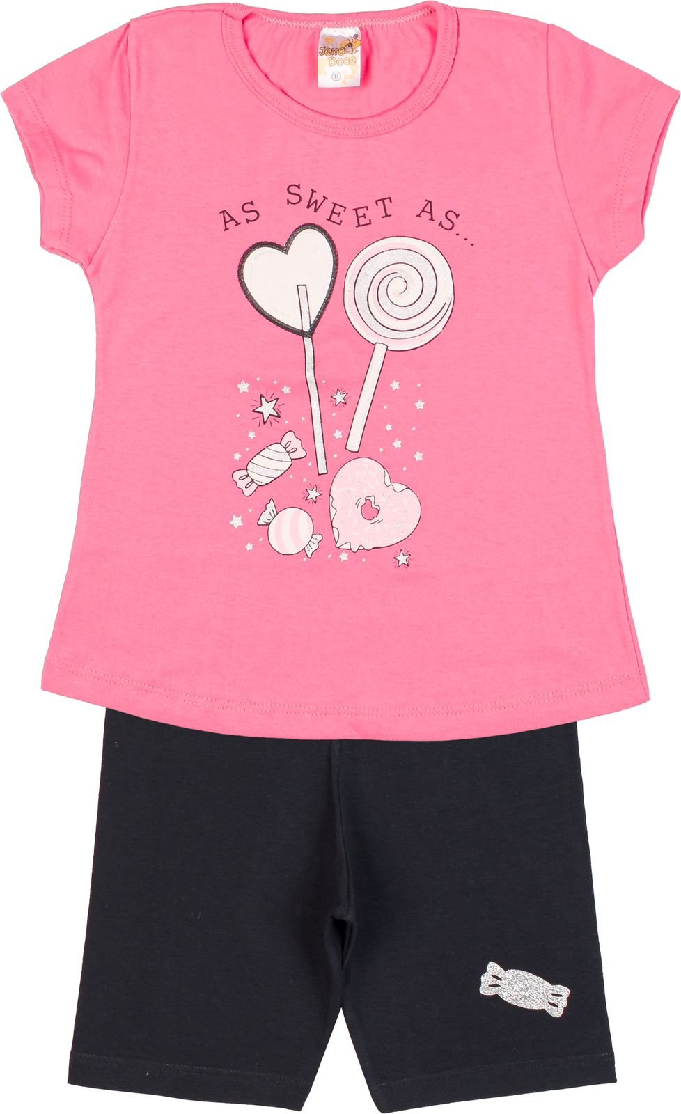 03 conjunto menina verao com glitter
