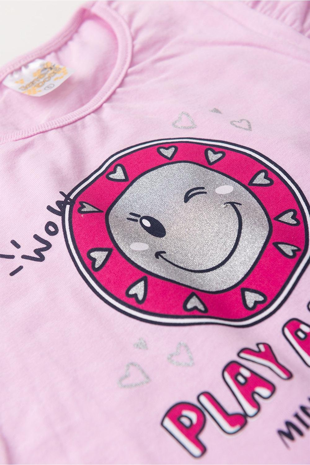 03 conjunto menina verao rosa bebe jd kids