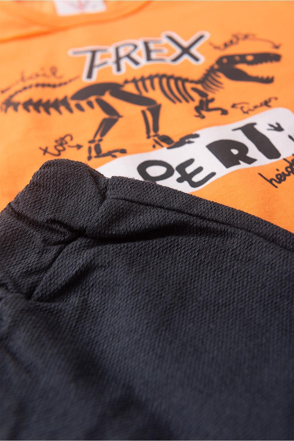 03 conjunto menino verao laranja jd kids