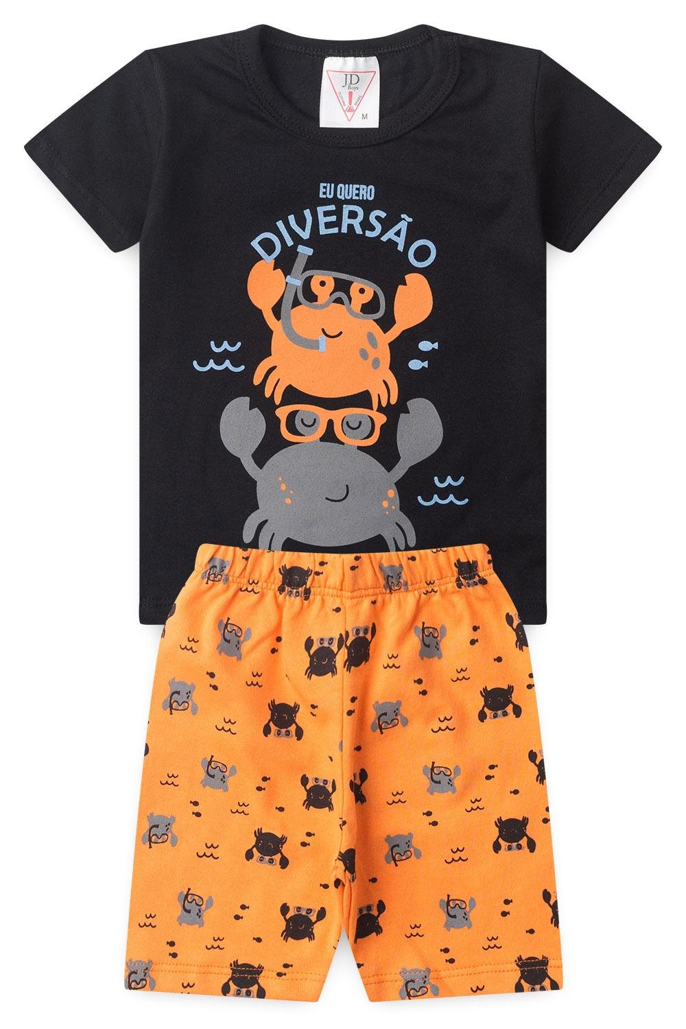 01 conjunto menino verao preto jd kids