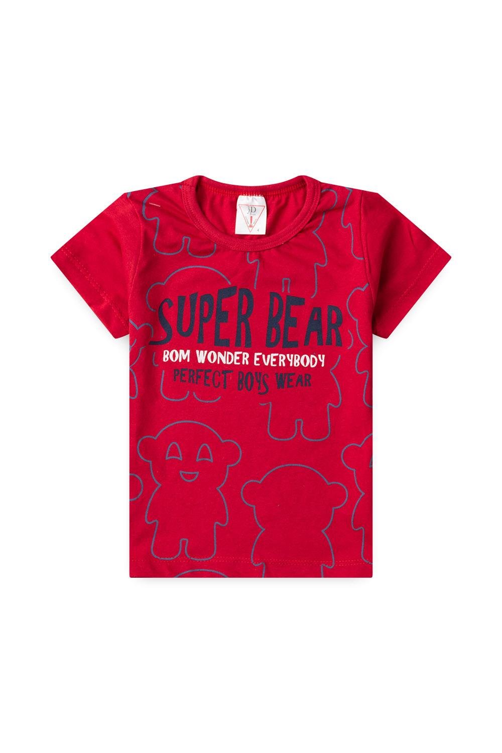 02 conjunto menino verao super bear vermelho jd kids