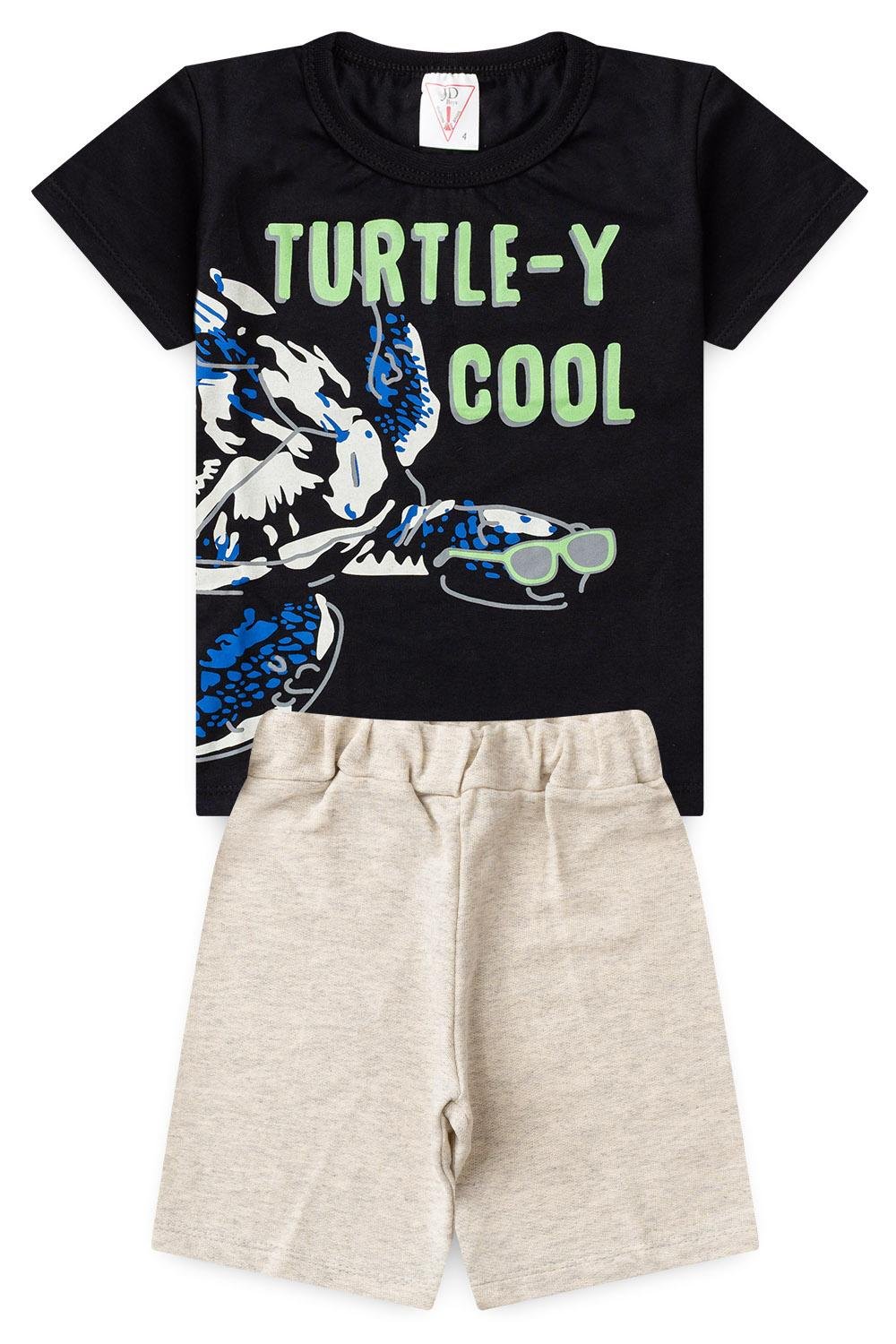 01 conjunto menino verao turtle y cool preto jd kids