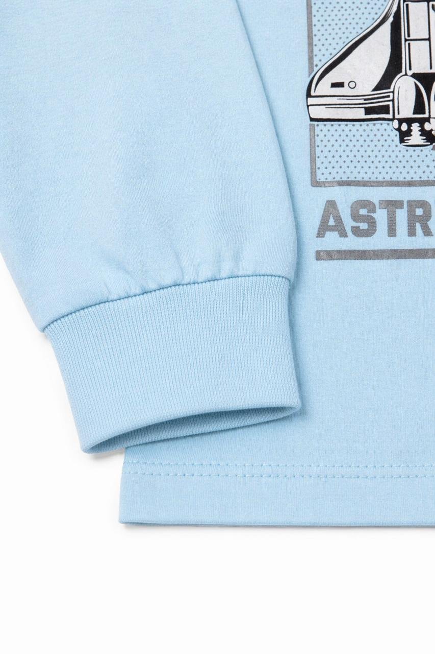 03 blusa menino inverno malha com punho space azul jd kids