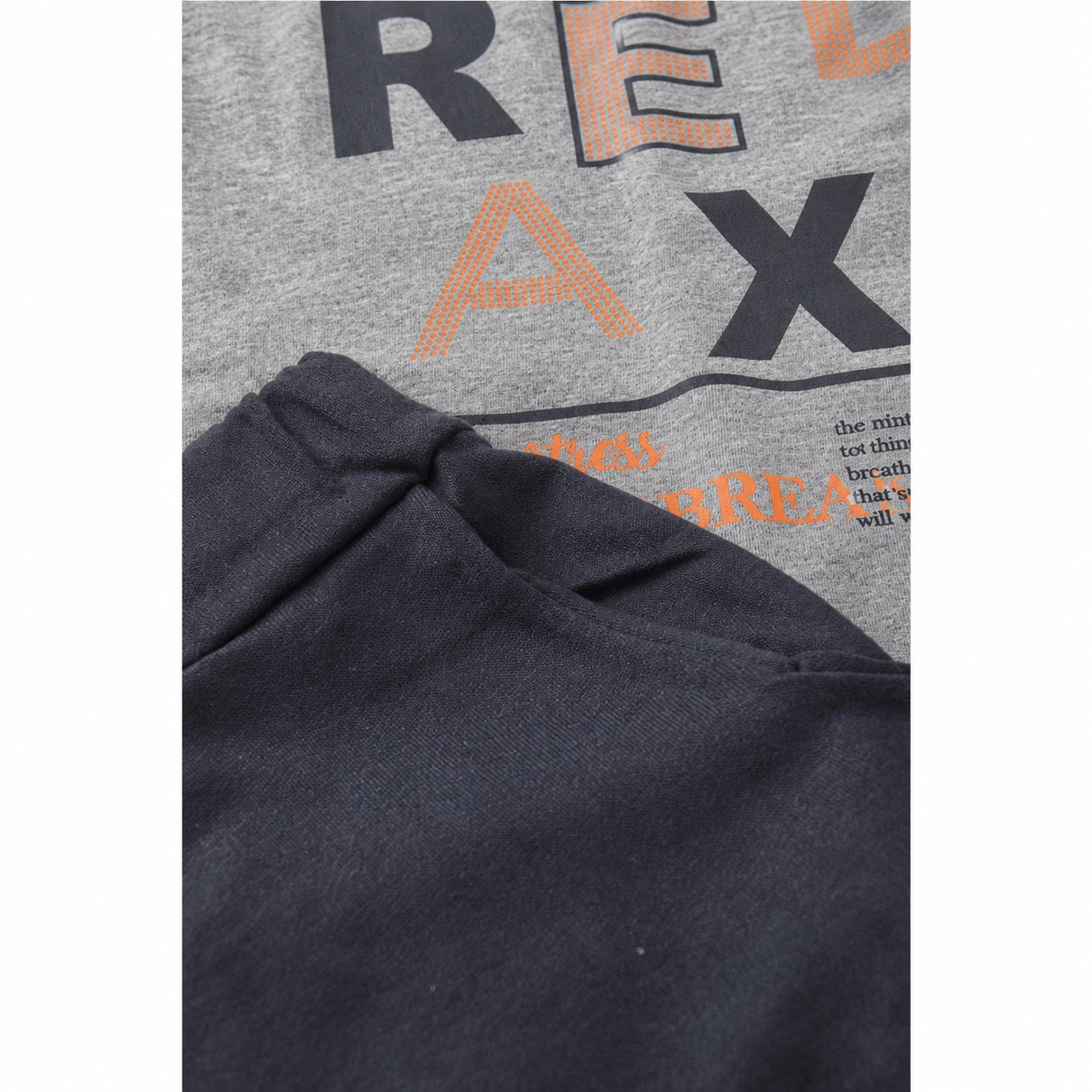 02 conjunto de menino verao rex mescla jd kids