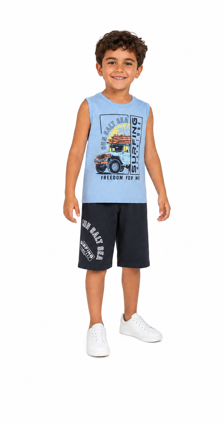 09 conjunto menino verao carro azul jd kids