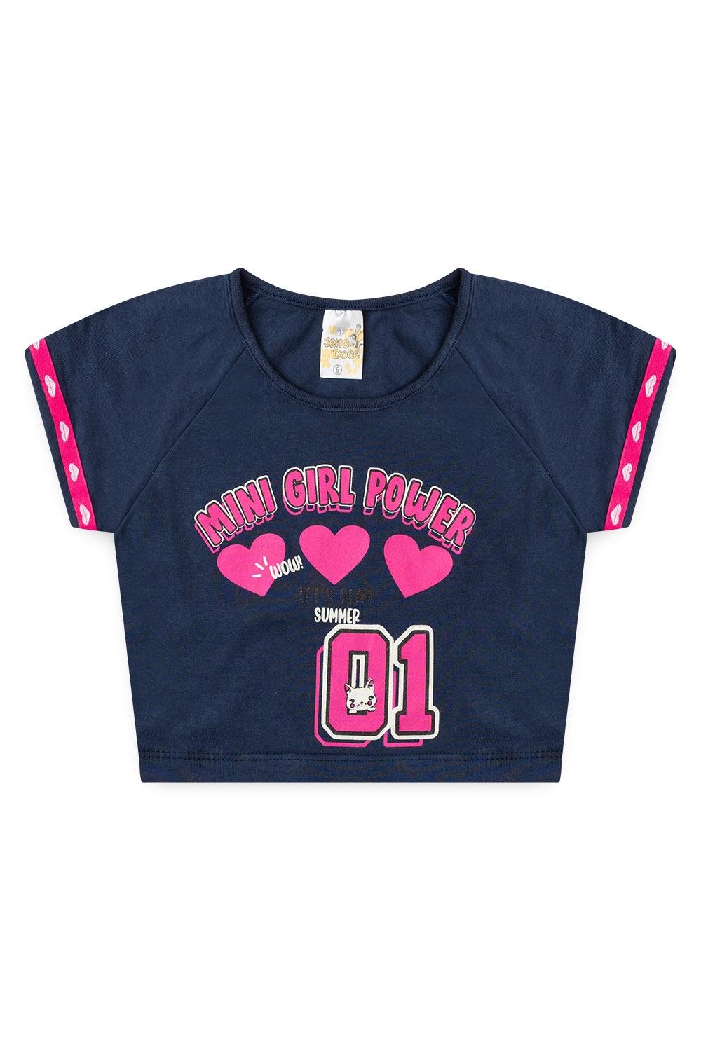 02 conjunto menina verao mini girl marinho jd kids