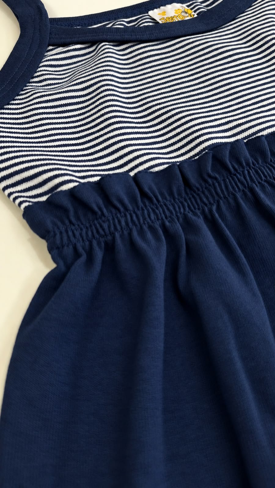 01 vestido menina verao listrado azul marinho jd kids